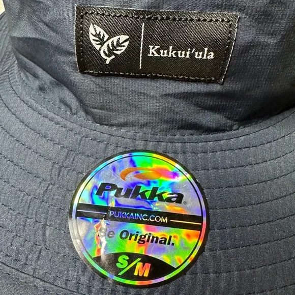 NWT Pukka Original Shademaker II Kukui’ula Patch Golf Hat Navy Men’s S/M - Picture 5 of 11